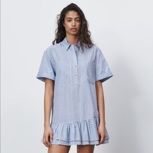 ZARA Medium Striped Shirt Dress